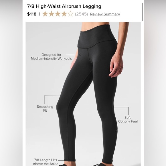 Alo yoga アローヨガ ハイウェスト エアーブラッシュ レギンスS alo yoga アローヨガ エアブラッシュレギンス alo yoga ハイウエスト